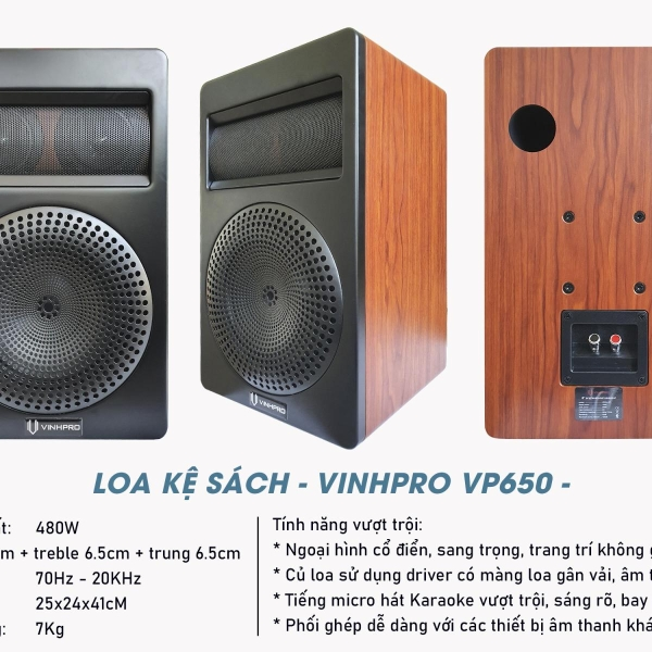 Loa bookshelf VINHPRO VP-650