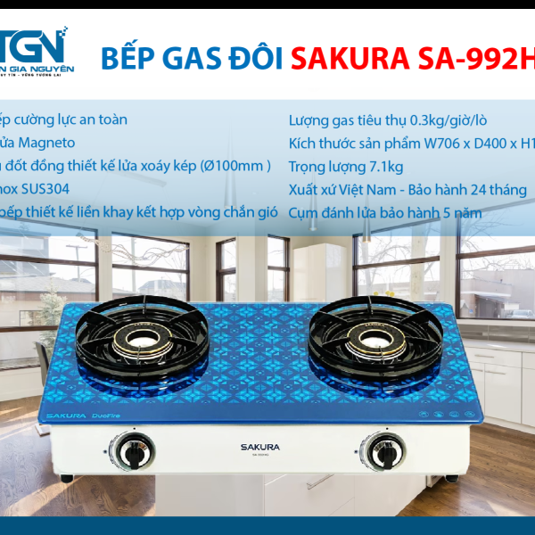 Bếp gas đôi SAKURA SA-992HG