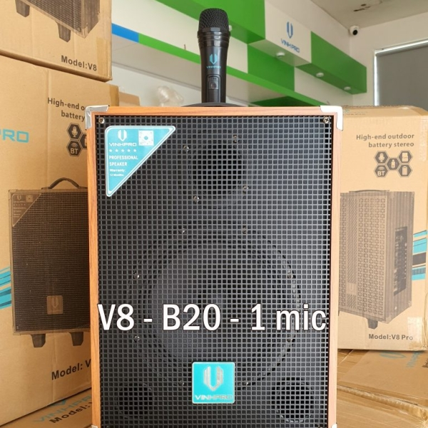 Loa Kéo VINHPRO V8 - Bass20 (1mic)
