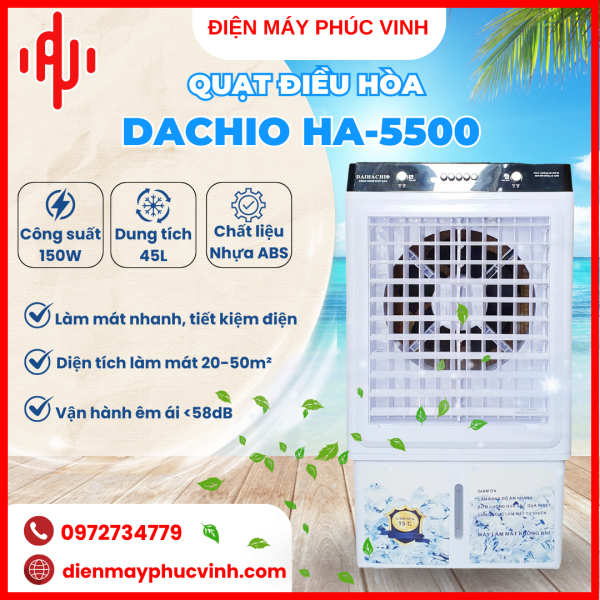 Quạt hơi nước/Quạt điều hòa Dachio HA-5500 (50L)