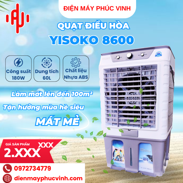 Quạt điều hòa không khí YISOKO 8600