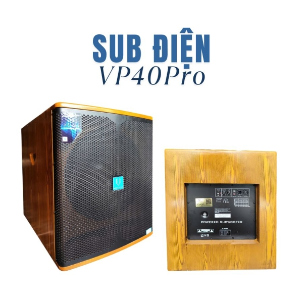 Loa trầm, Loa Sub Điện Vinhpro VP40Pro (Gold) Công suất 350w dải tần rộng, chất âm hay